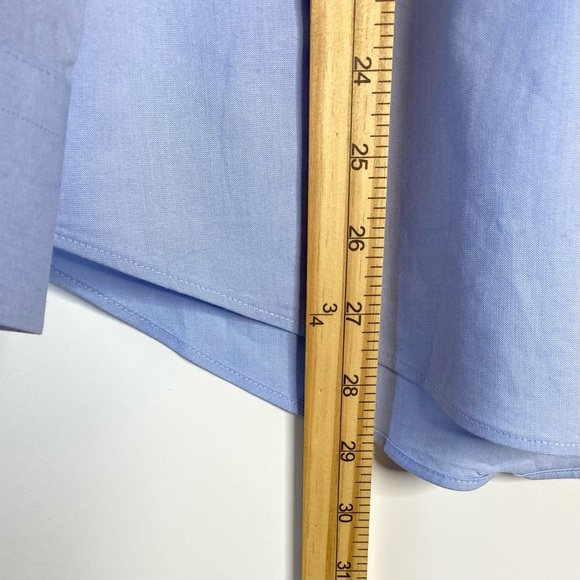 Nordstrom Mens Tech-Smart Button-Up Dress Shirt Sz 15.5 32-33 Blue Long Sleeve - Picture 6 of 9